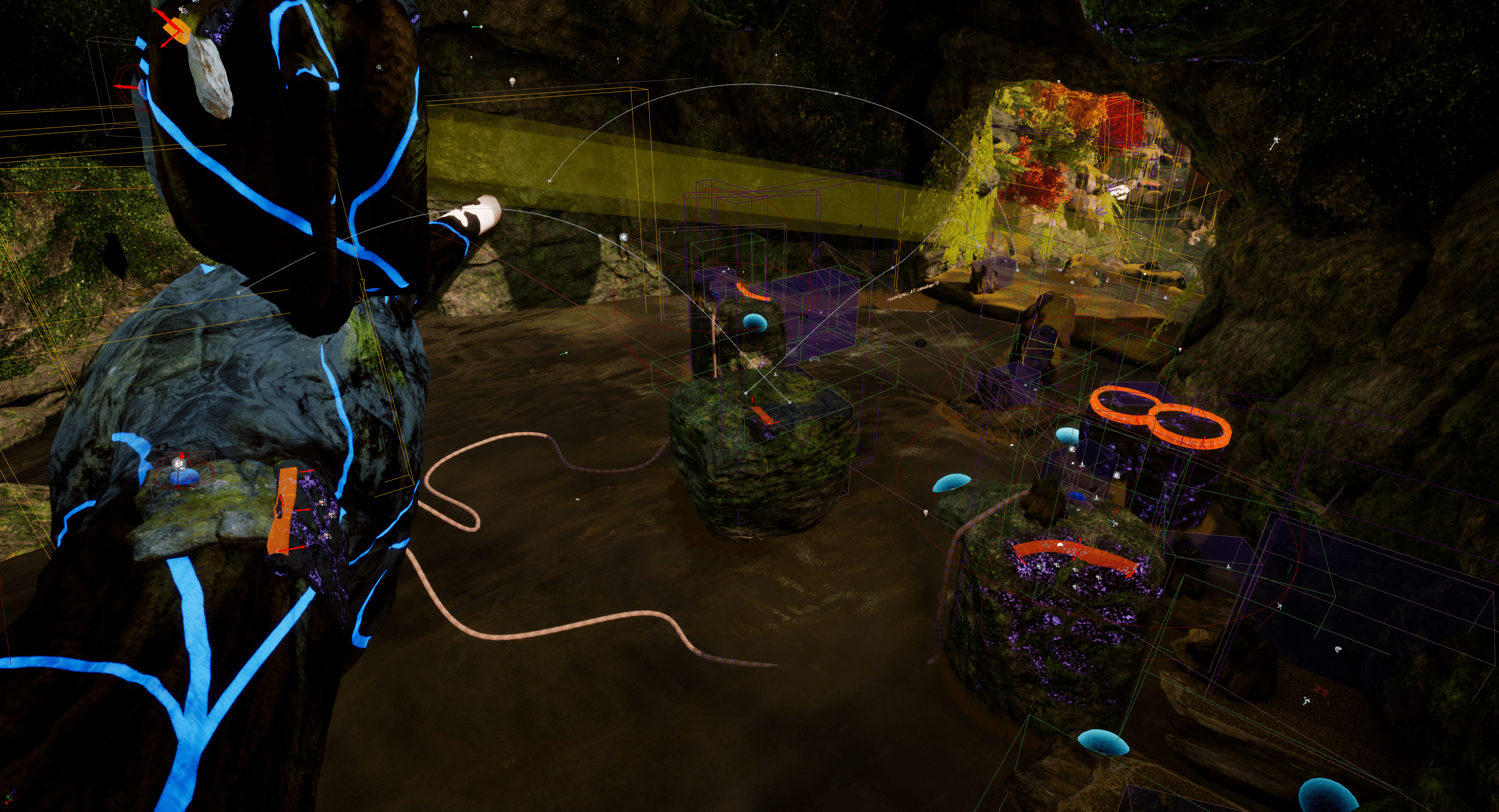 Overhead view of the boss